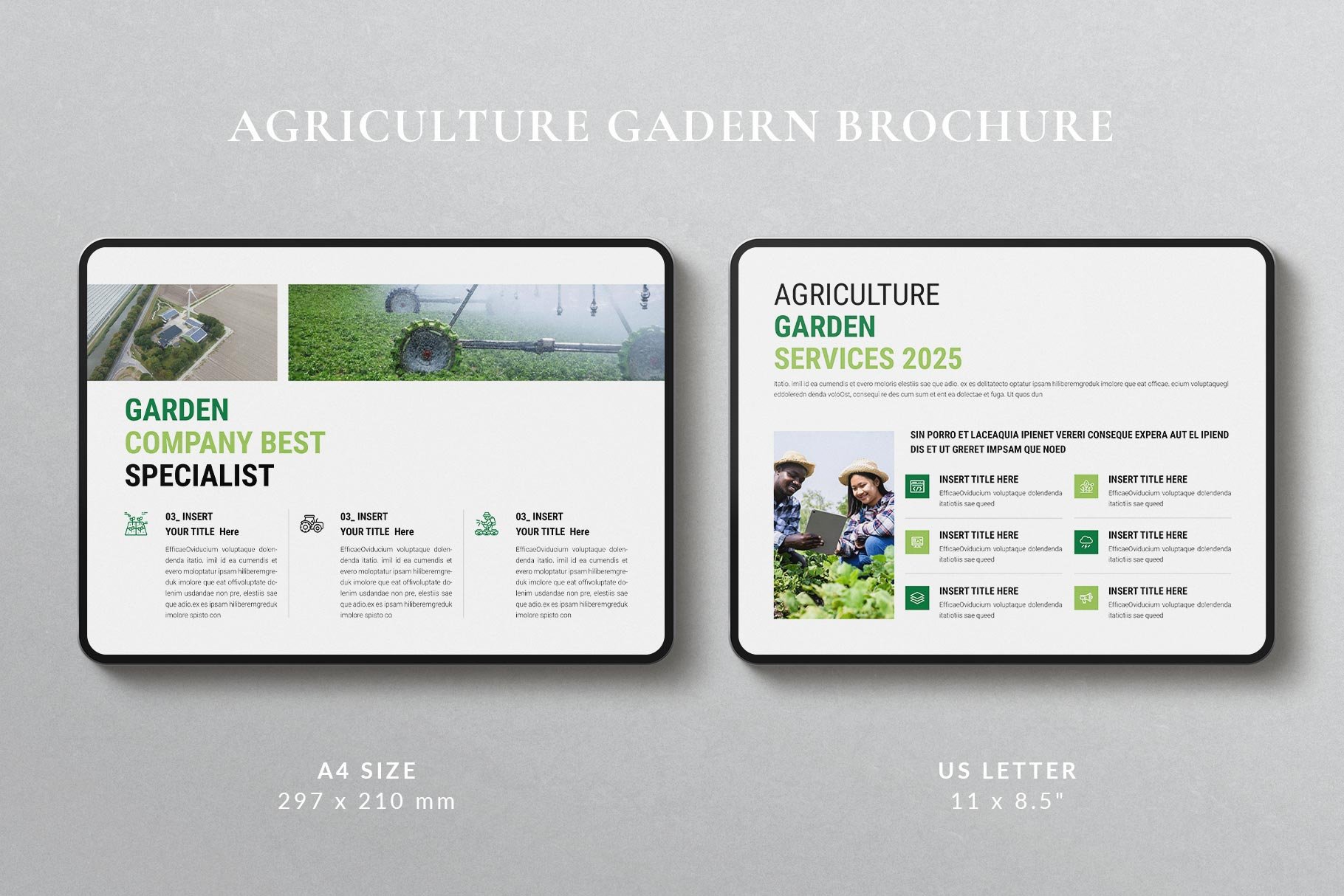 Agriculture Garden Brochure Template Landscape - Design Cuts