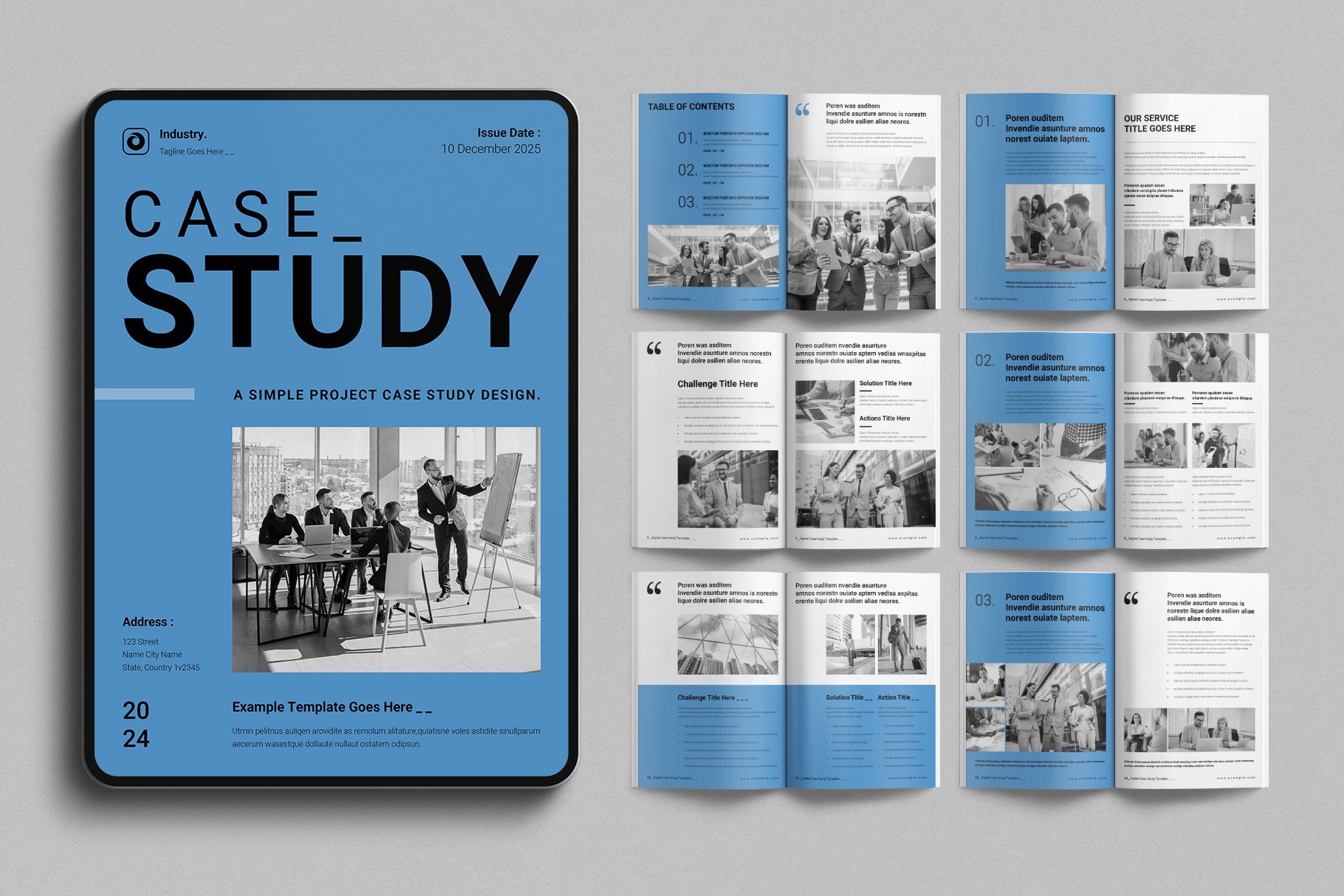 Digital Case Study Booklet Template - Design Cuts