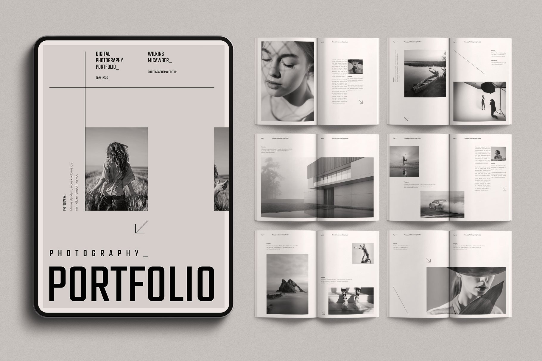 Digital Photography Portfolio Design Template - Design Cuts