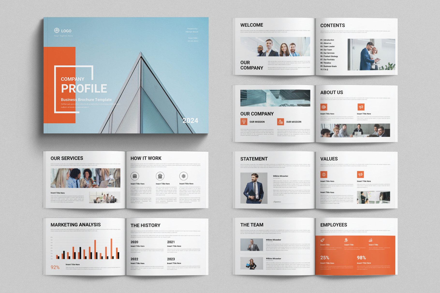 Company Profile Template Landscape 2 - Design Cuts