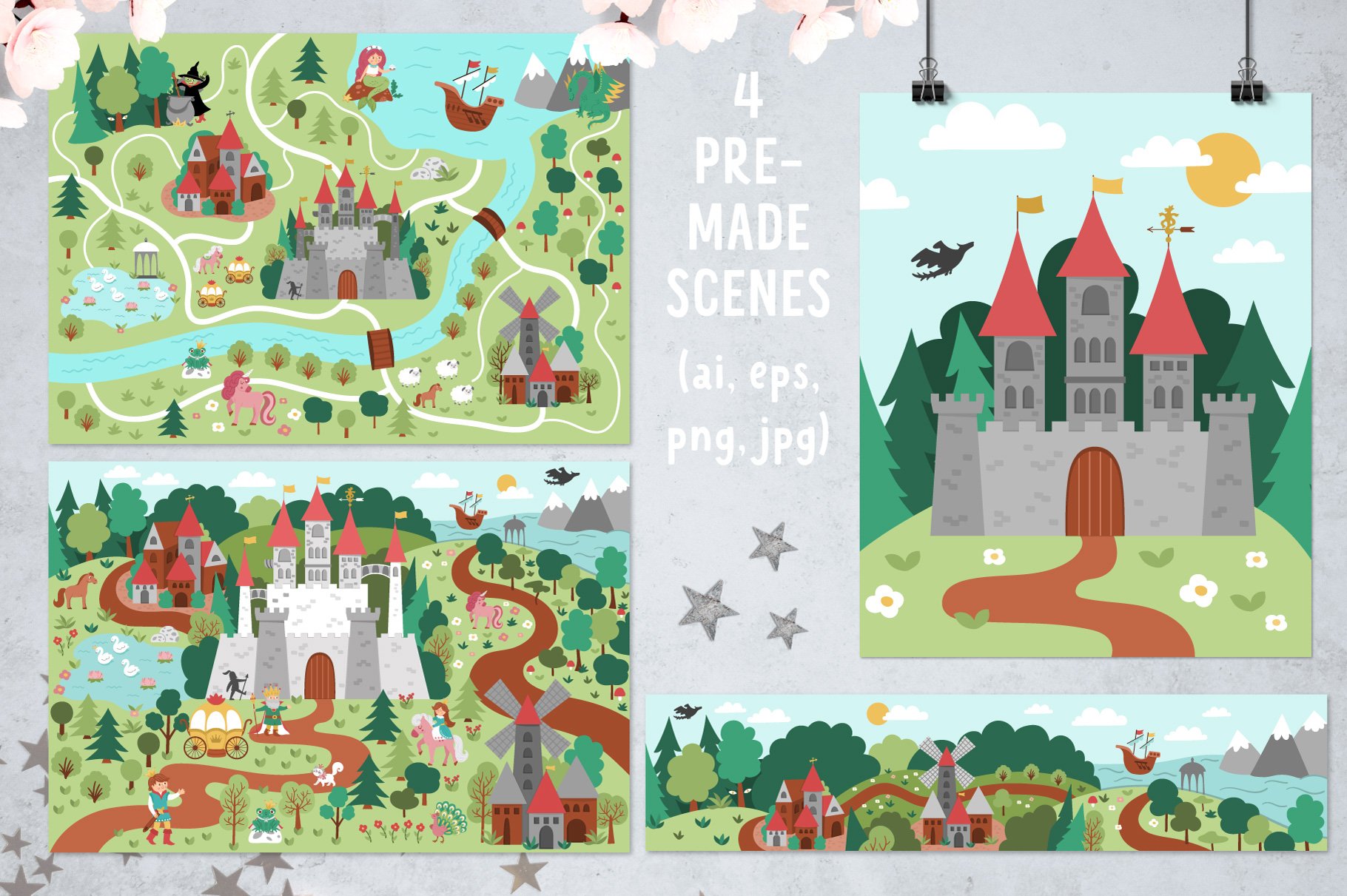 Fairytale Clipart And Designs Collection - Design Cuts