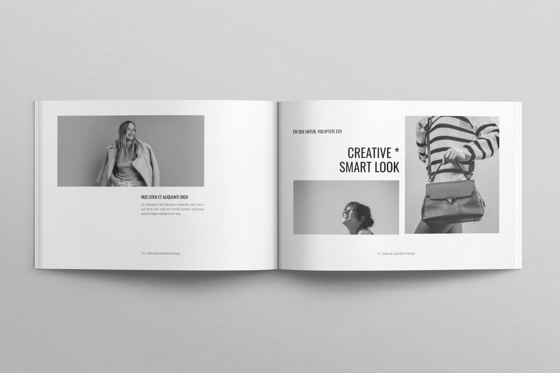 Editorial Lookbook Design Template Landscape - Design Cuts