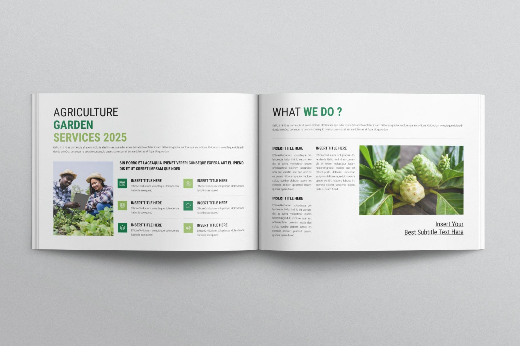 Agriculture Garden Brochure Template Landscape - Design Cuts