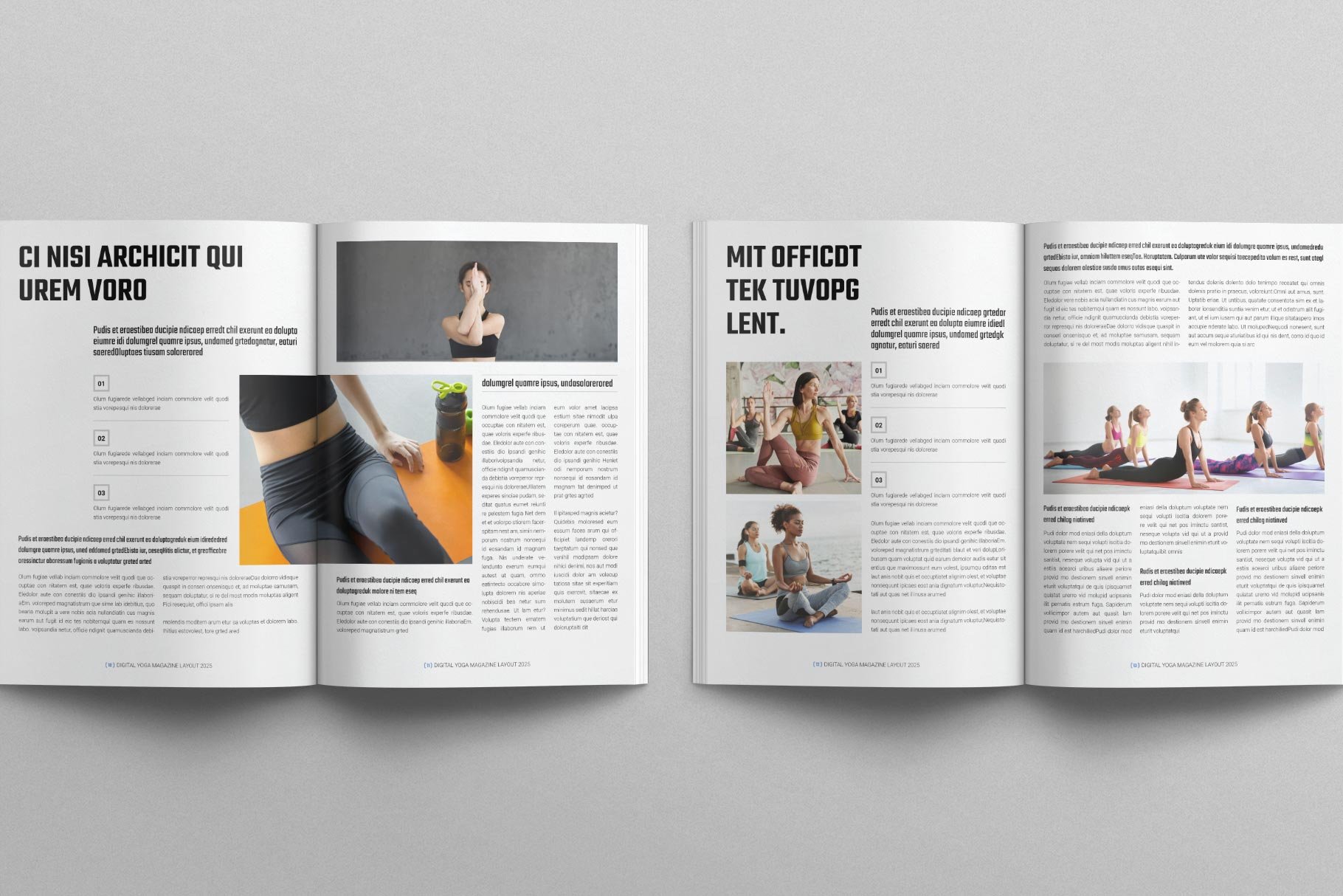 Yoga Digital Magazine Layout Design Template - Design Cuts