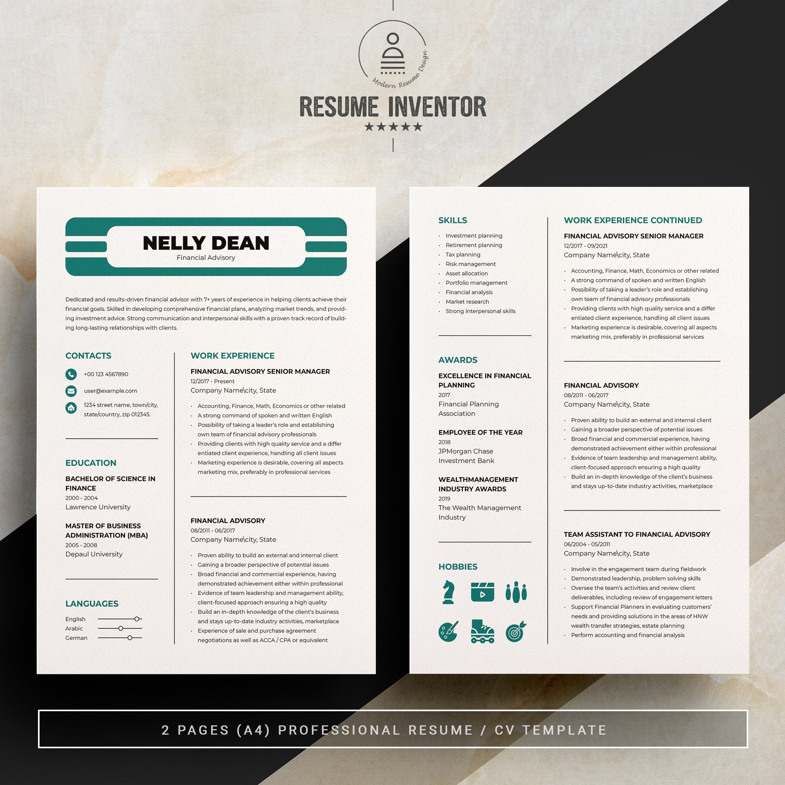 Custom Resume CV Design 2 - Design Cuts