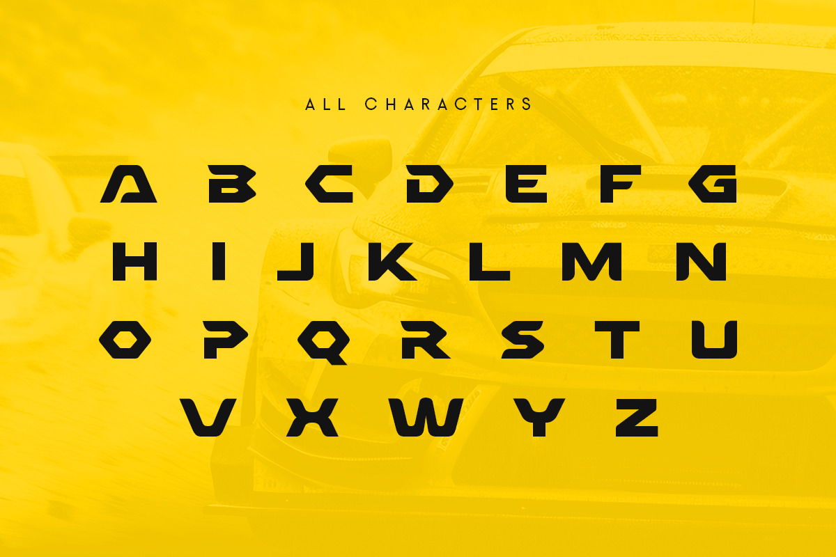 RACER - Racing Car Modern Font - Design Cuts