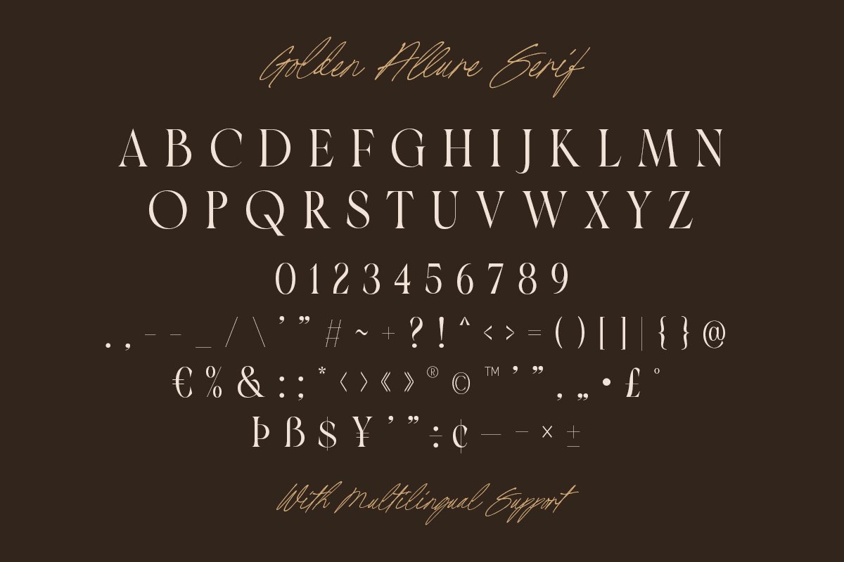 Golden Allure - Elegant Font Duo - Design Cuts