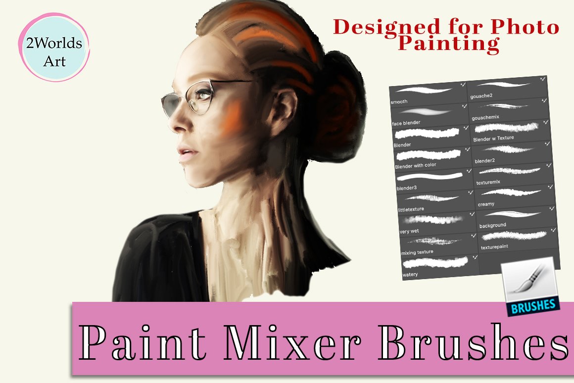 Photo Paint Mixer Brushes For Photoshop - Design Cuts