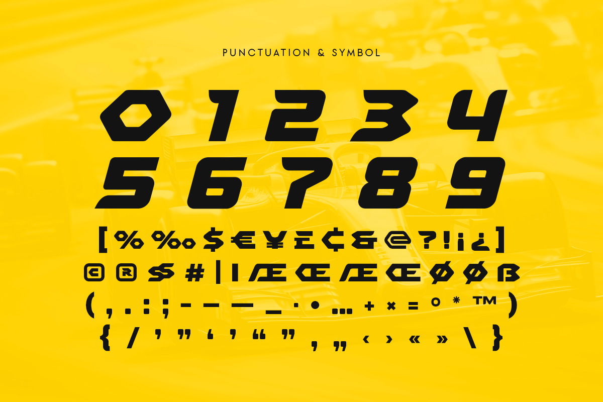 RACER - Racing Car Modern Font - Design Cuts