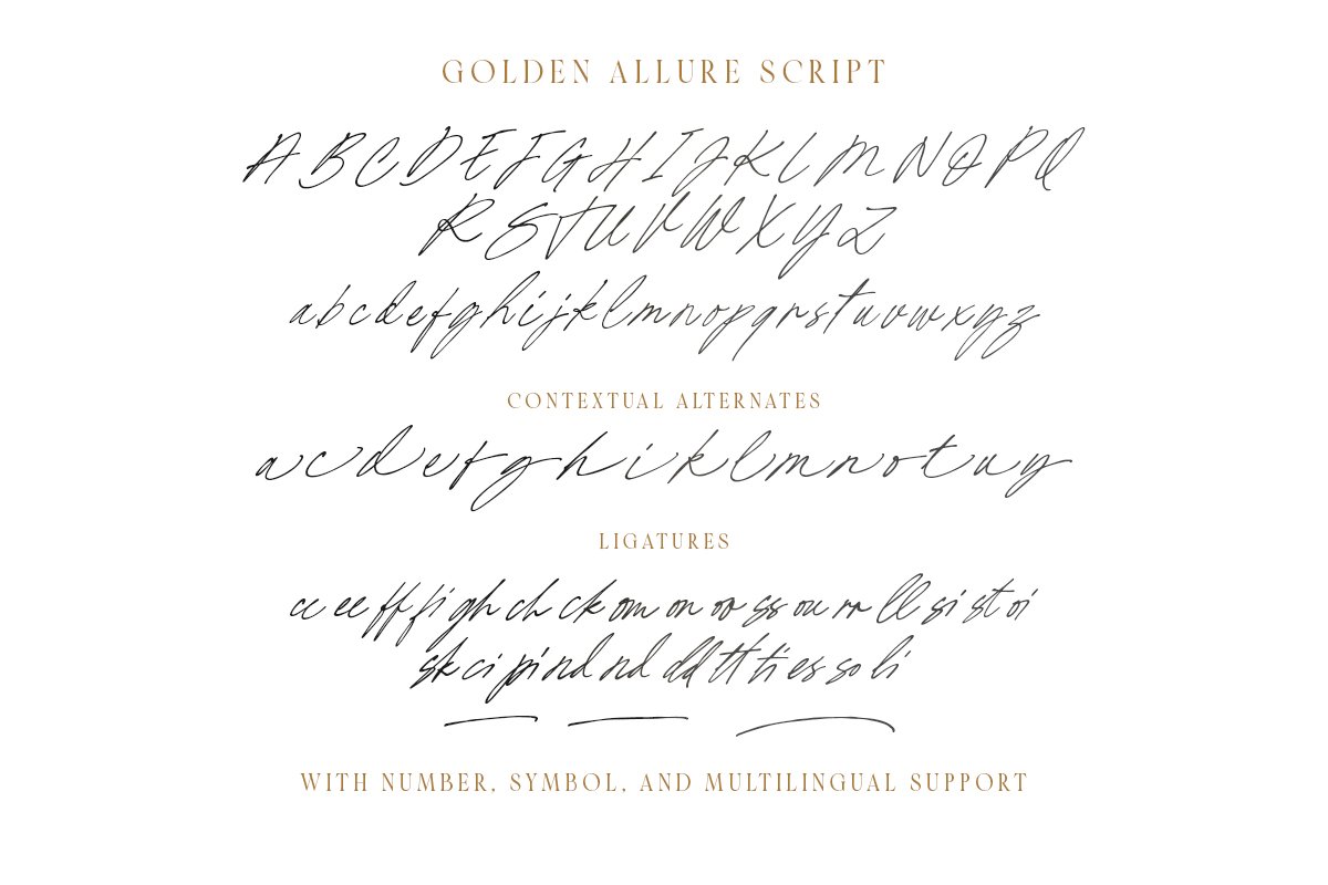 Golden Allure - Elegant Font Duo - Design Cuts