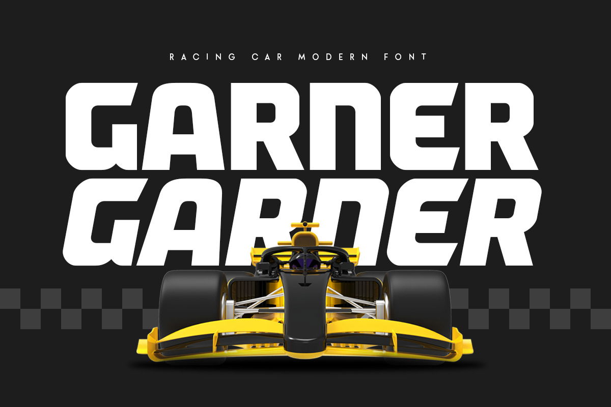 Garner - Racing Car Modern Font - Design Cuts