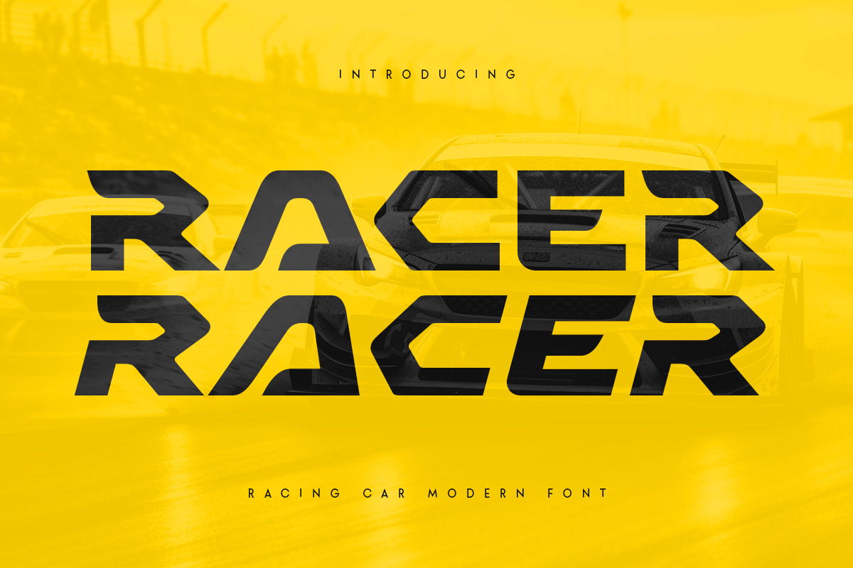 RACER - Racing Car Modern Font - Design Cuts