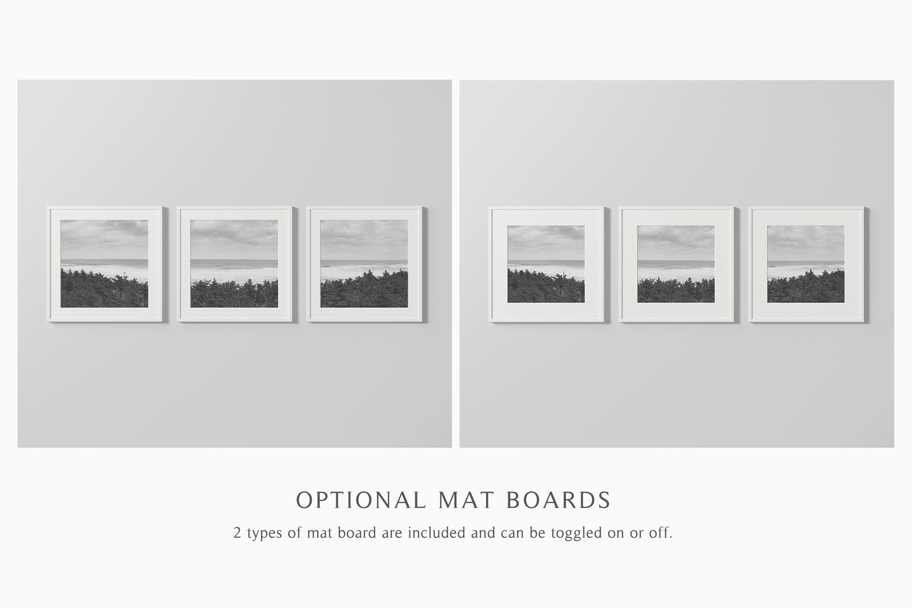 1x1 Square Frame Mockup Set Of 3 - Design Cuts