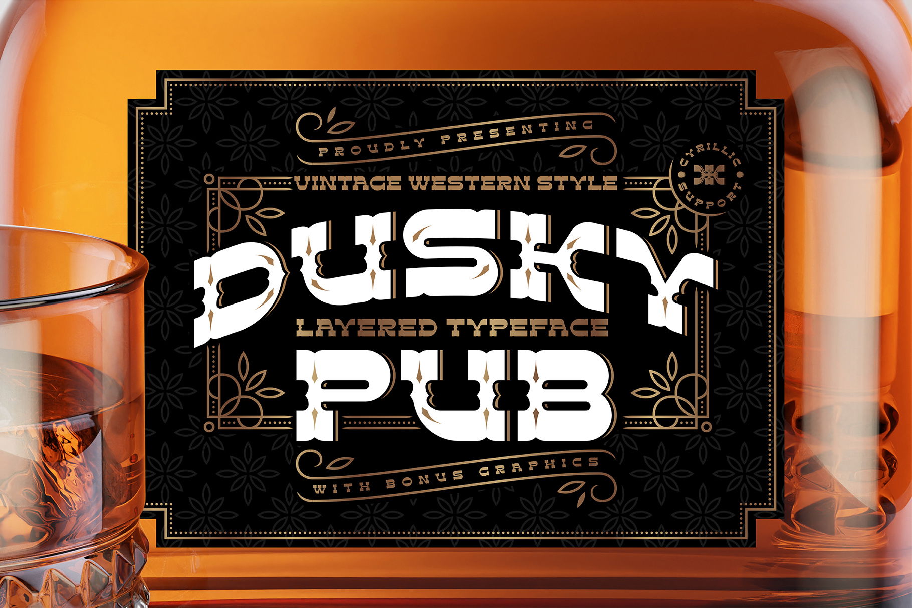 Dusky Pub - Font Mockup Label - Design Cuts