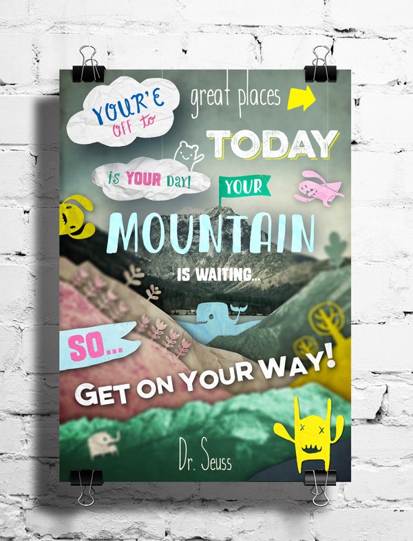 Textured Inspirational Quote Collage Tutorial