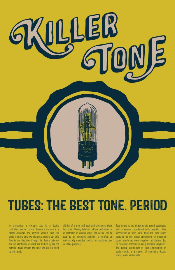 Vintage tube advertising design tutorial